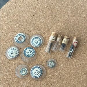 Antique French Watch Crystals and Vials